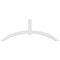 Ekena Millwork Archdale Architectural Grade PVC Gable Bracket, 72"W x 27"H x 2"D x 4"F, 9/12 Pitch GBP072X27X0204ARC00 - alternate 5